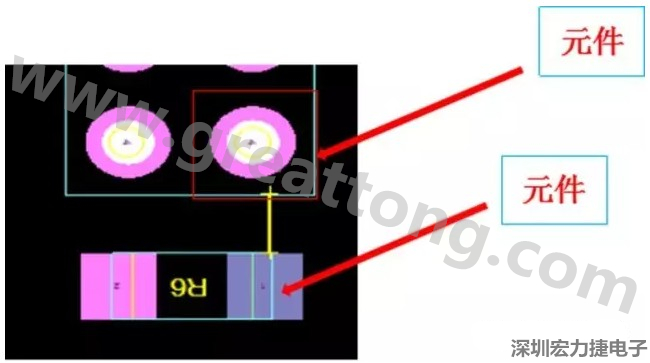 PCBA DFM問題實(shí)例2：元件距離太近，組裝干涉 