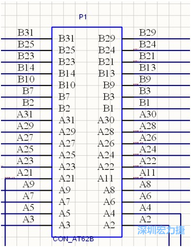  AT 總線 62 芯插槽，變成了一個(gè) 34 芯元件。