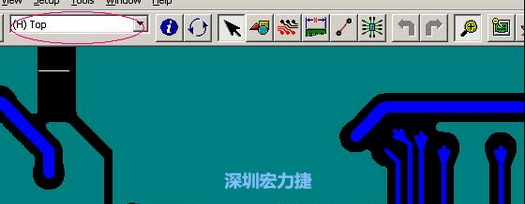 如果圖形像下圖一樣無(wú)法顯示鉆孔，只須圖（186）將紅色圈住的活動(dòng)層改為當(dāng)前顯示層即可。