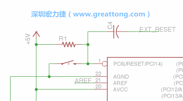 很多PCB設(shè)計者的設(shè)計不符合人體工學(xué)，他們使用很小的按鈕、不方便的元件配置和難以解讀的標(biāo)簽，千萬不要變成這樣！這次我們的設(shè)計有一個大小合適的重置按鈕（reset button）和可以清楚辨認(rèn)是否已經(jīng)接上電源的LED指示燈。
