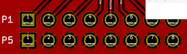 TOP層鋪鋪的狀態(tài)，到下方排pad為GND，連接GND Copper zone 都是設(shè)定Thermal relief Pad