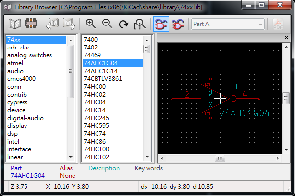  library 包含多個component (schematics symbol)。