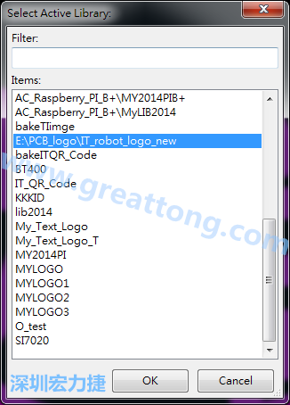 若要存到另外一個library 里， 要點選在File->Current library 重新再選擇Active Library， 就可以點選 File->Save Module in Acitve library 