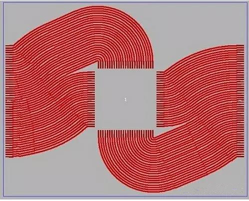 (中間)任意角度布線不僅有助于縮短導線長度，而且在確保滿足所有要求的同時占用更小的面積；